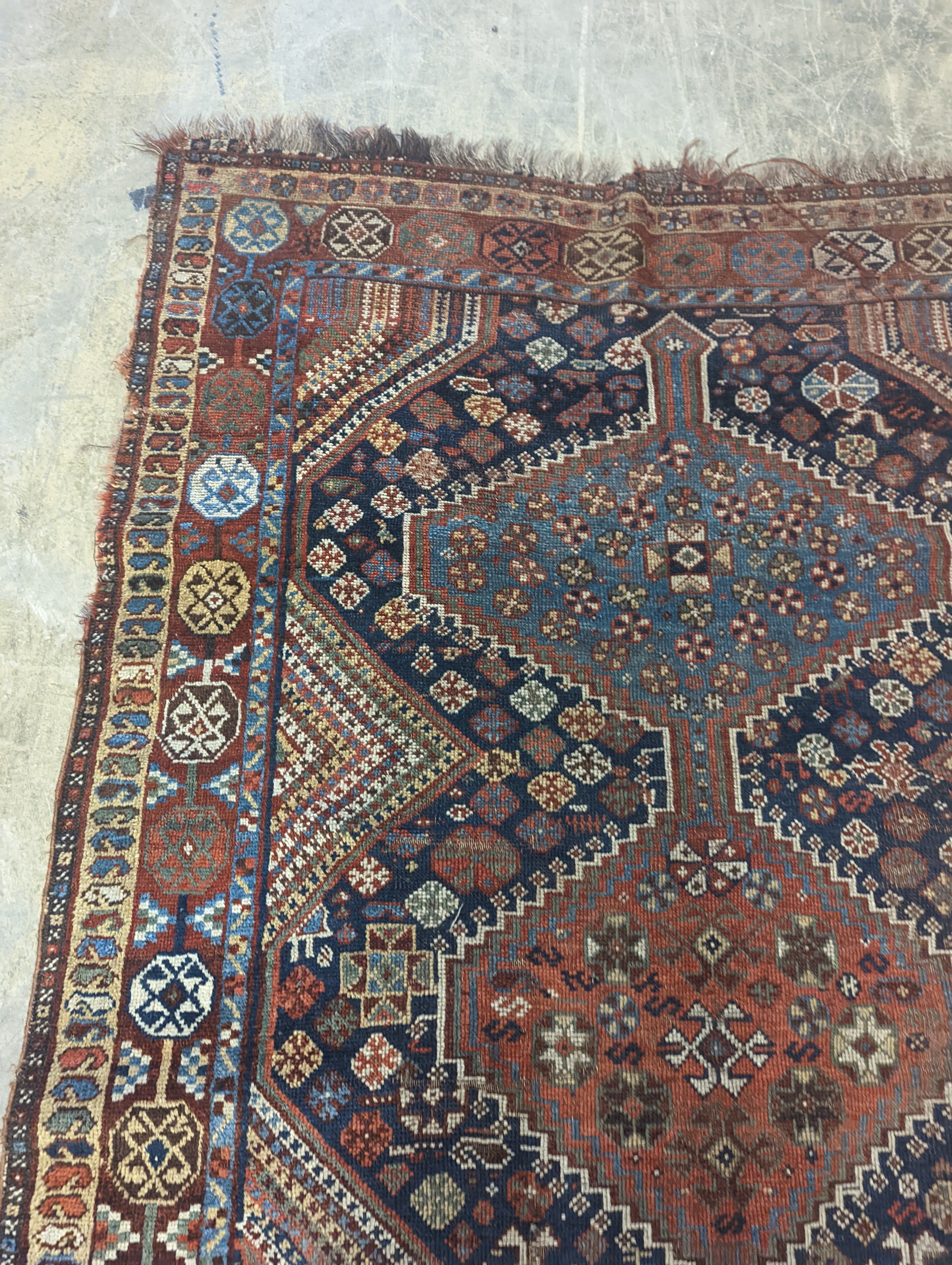 A Shiraz rug, 240 x 156cm